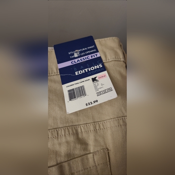 Basic Editions Women Plus Size Beige Pants 22W & 24W - Picture 3 of 6